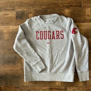 Women’s NIKE gray crewneck sweatshirt 
Cougars WSU. Size Medium